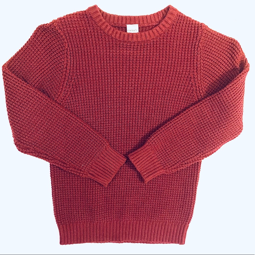 Carter's Boys' Brown Knit Long-Sleeve Crew Neck Sw